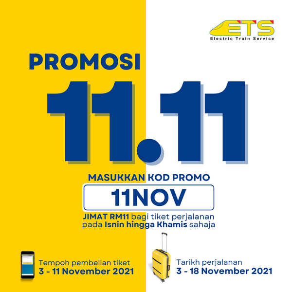 Tiket ETS Semurah RM35 Ikut Destinasi Terpilih, Masukkan Kod Promosi Ini Ya!