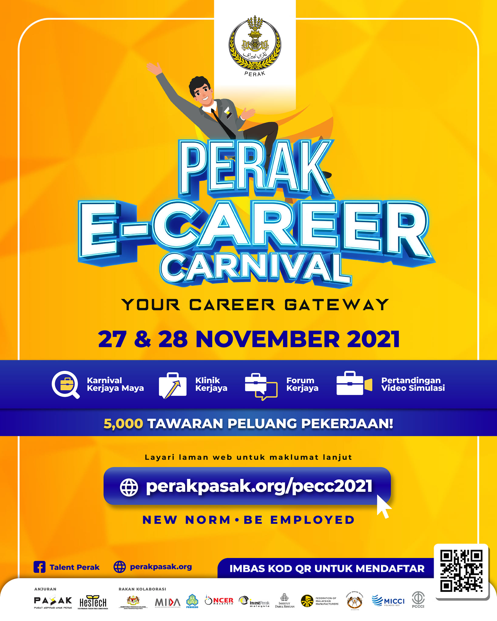 5,000 Tawaran Peluang Pekerjaan Melalui Perak E-Career Carnival (PECC)