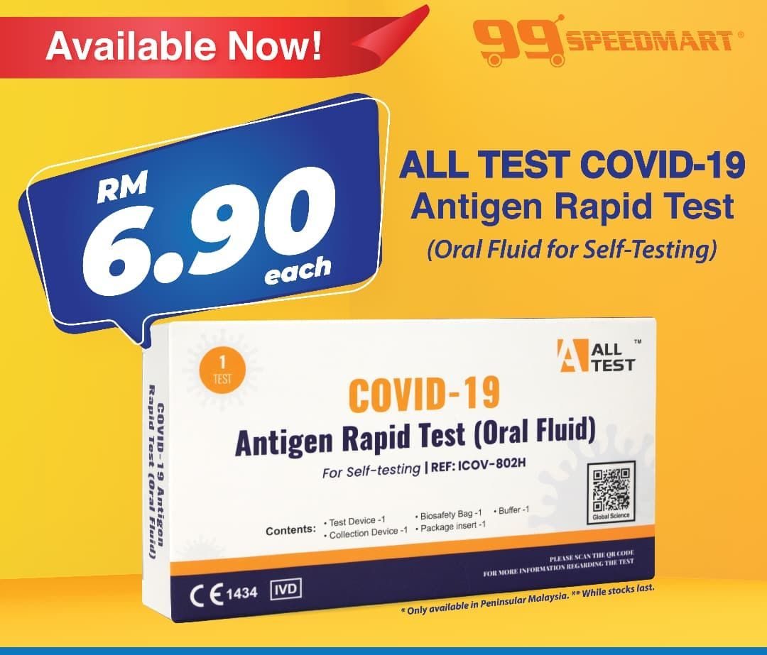 Dapatkan Kit Ujian Kendiri Covid-19 Di 99 Speedmart & KK Mart, RM6.90 Je!