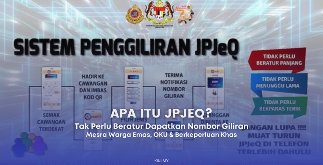 Cara Dapatkan Nombor Giliran JPJeQ, Mesra OKU, Warga Emas & Berkeperluan Khas