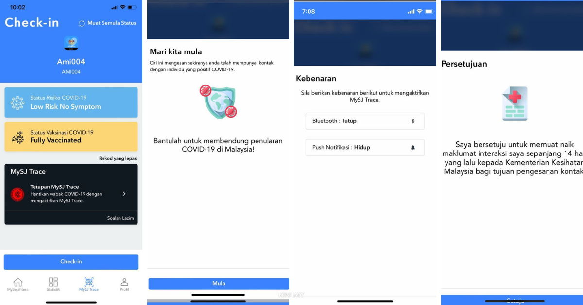 MySJ Trace Kesan Kontak Rapat & Tiada Lagi Check Out Pada MySejahtera