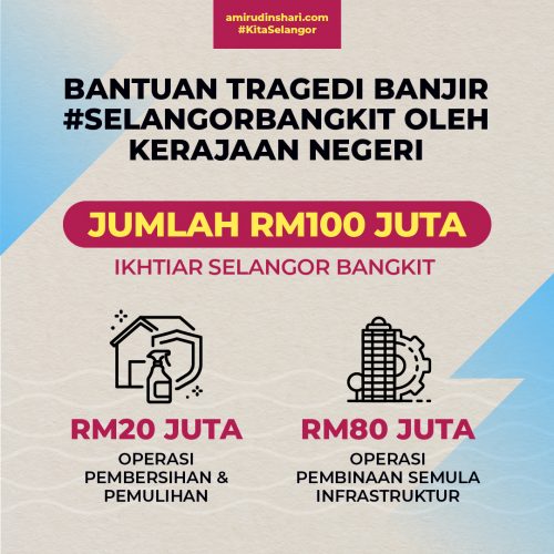 Sumbangan RM1,000 Untuk Ketua Isi Rumah Di Selangor Terlibat Banjir