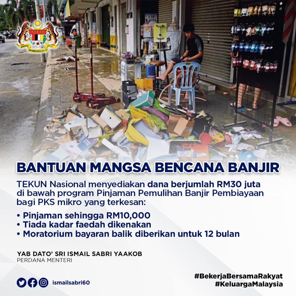4 Inisiatif Bantuan Kerajaan Untuk Perusahaan Mikro, Kecil dan Sederhana (PMKS) Terkesan Banjir