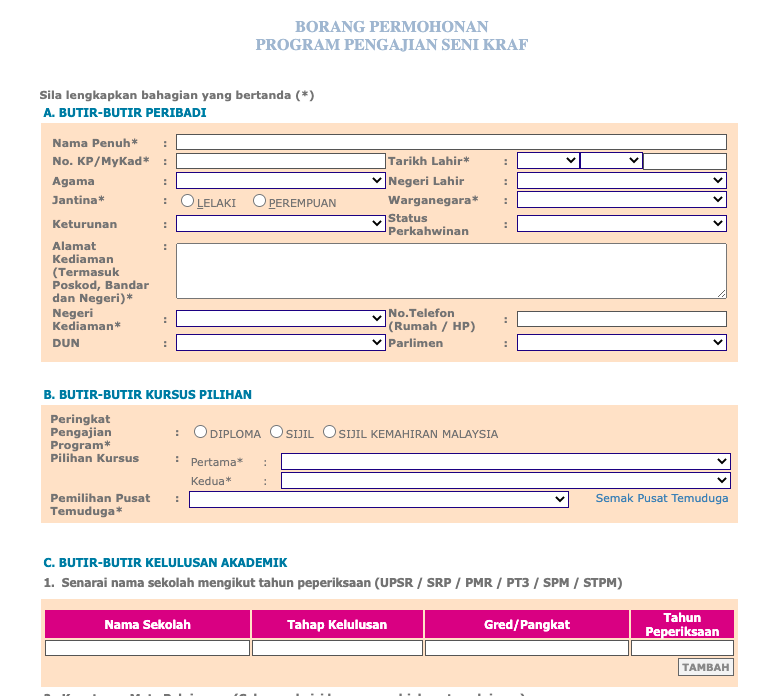 Lepas Belajar Boleh Jadi Pensyarah & Designer. Mohon Sambung SKM Di Institut Kraf Negara
