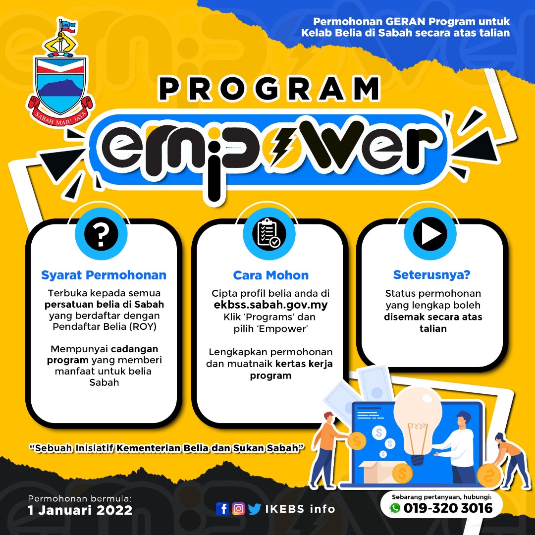 Cara Mohon GERAN Penganjuran Program Untuk Kelab BELIA Di Sabah (EMPOWER)
