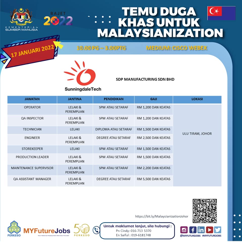 Cara Mohon Temuduga Khas Malaysianization 2.0 Secara Online PERKESO Johor