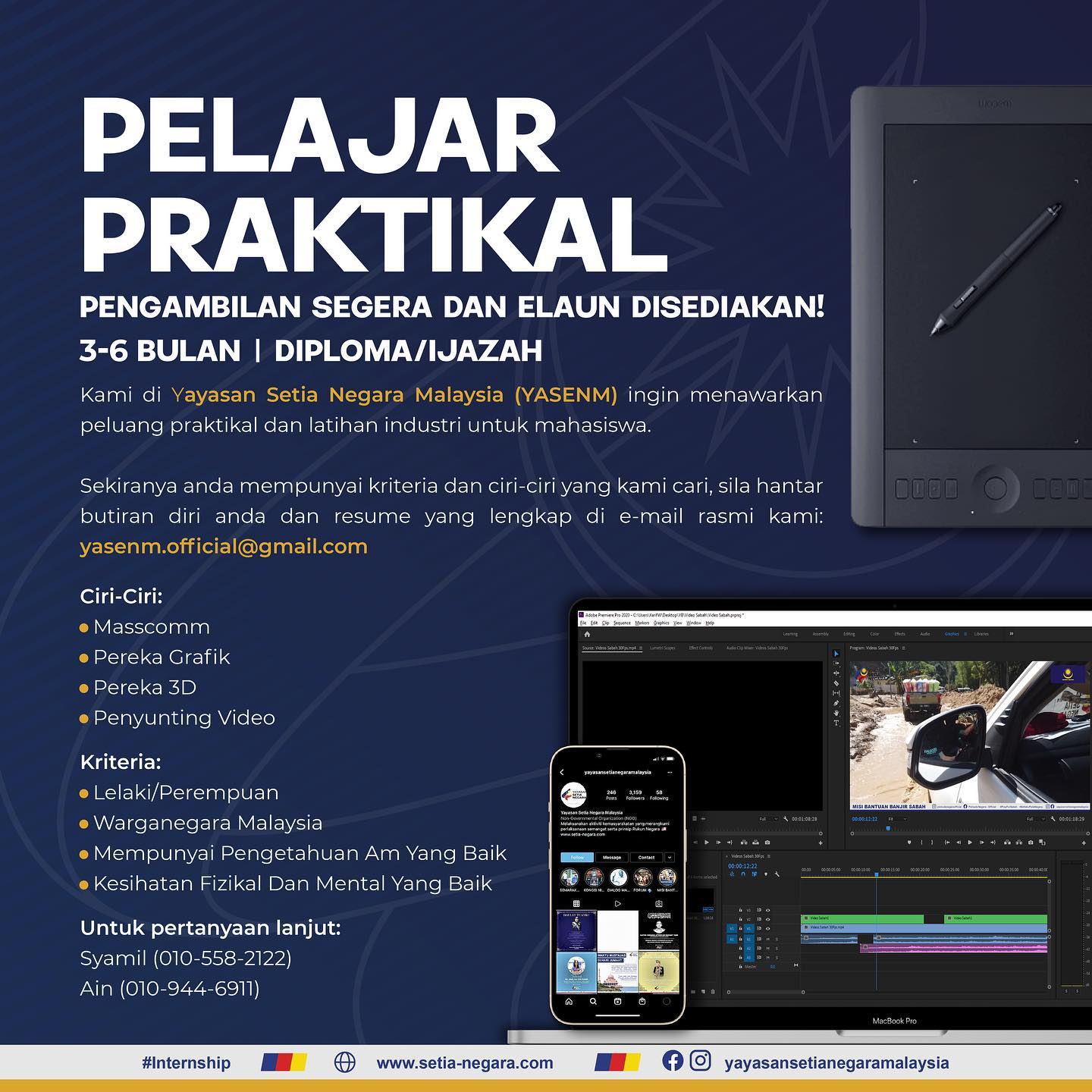 Sedang Cari Tempat Praktikal Ke Tu? Jom Praktikal Di Yayasan Setia Negara Malaysia