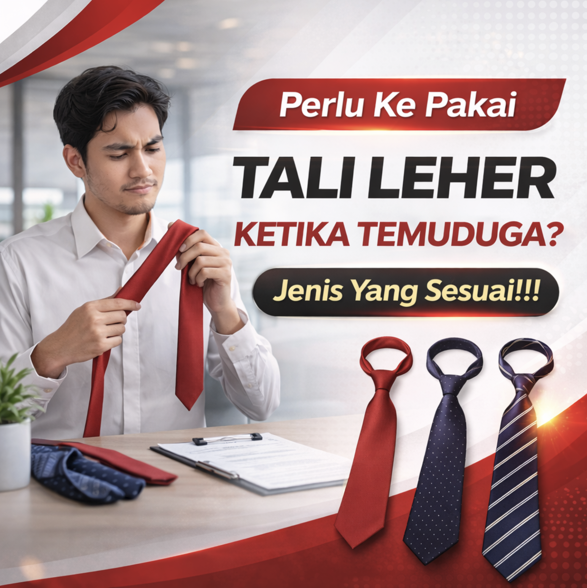 Perlu Ke Pakai Tali Lahir Ketika Temuduga? Jika Perlu, Tali Leher Yang Bagaimana Sesuai Untuk Dipakai?